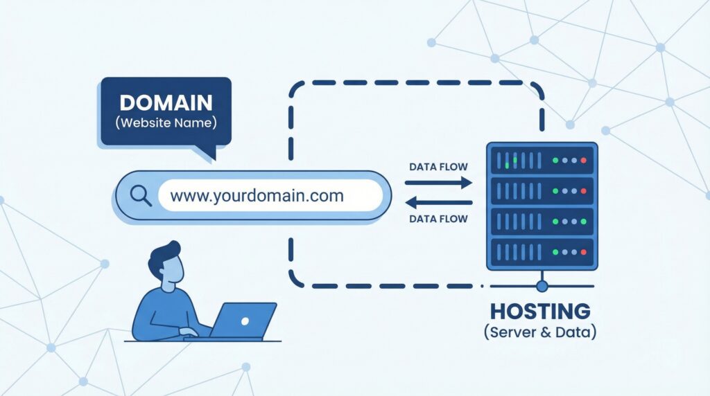domain and hosting explained simple