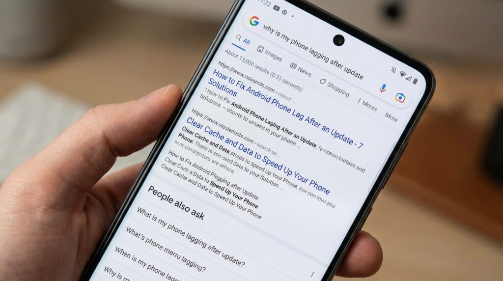 problem based keyword search example mobile lag fix