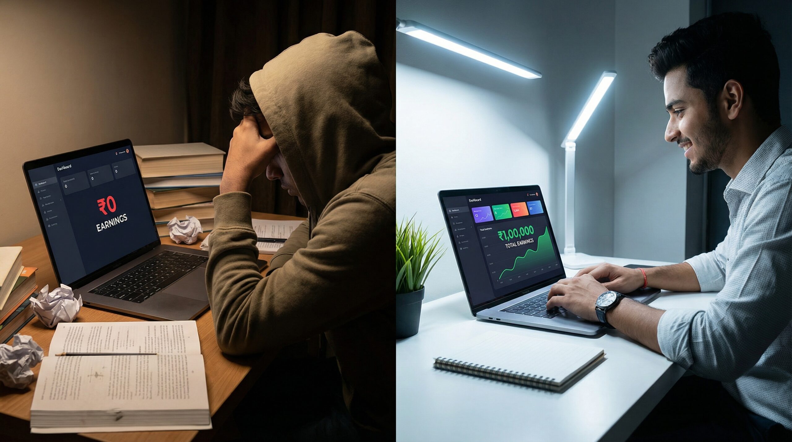 blogging income reality India zero vs lakh